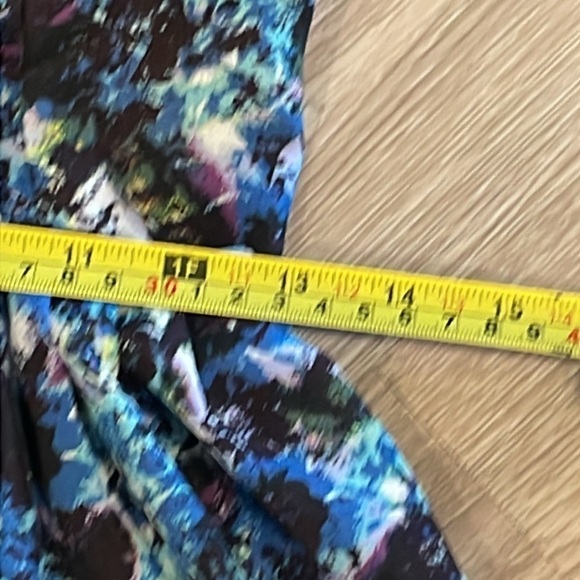 Rieley Women Mini Dress Large Blue Abstract Contemporary Preppy Coastal Cowgirl - Picture 10 of 12